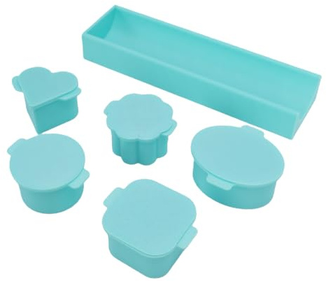 Fdit 5 Form Cake Pop Maker, Plastskärarset med Bricka för Dessert