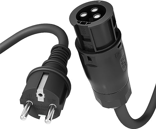 hb-digital 5m Betteri BC01 Buchse auf Schutzkontakt Euro-Stecker Anschlusskabel für Microwechselrichter 3 x 2,5 mm² H07RN-F Gummikabel Photovoltaik Solar AC Kabel Balkonkraftwerk IP44 Verbindungskabel