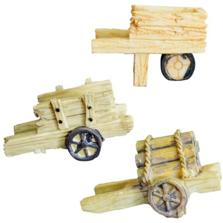 CAXUSD Carrello in Miniatura Per Fiori Mobili Ruote Supporto Per Piante in Resina Per Interni Decorazione Giardino Fatato E Terrario