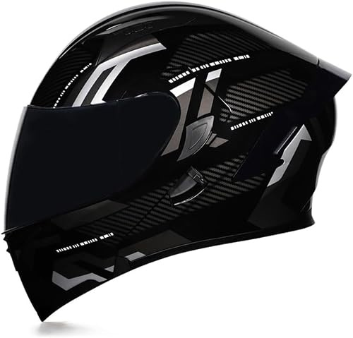 Caimcie Casco Integrale da Moto modulare Flip-up con Doppia Visiera Integrata per Adulti, Uomini e Donne, ciclomotore, Corse su Strada, omologato DOT/ECE. 20,M=55-56cm