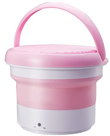 Mini lavatrice portatile – asciugatrice centrifuga ad ultrasuoni, design compatto e leggero per piccoli spazi, ideale per appartamenti e viaggi, elegante colore rosa, soluzione per bucato senza sforzo