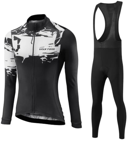 UGLY FROG Radbekleidung Langärmeliges warmes Damen Wollfutter Radhose mit Kissen 20D Gel