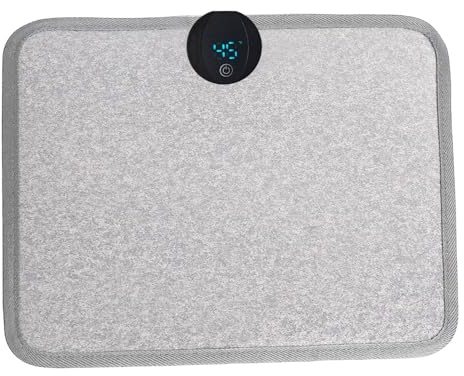 CLIUNT Tapis Chauffant, Chauffe Pied, 220 V Chauffe-Pieds Chauffant, Température Réglable Interrupteur, pour bureau, maison