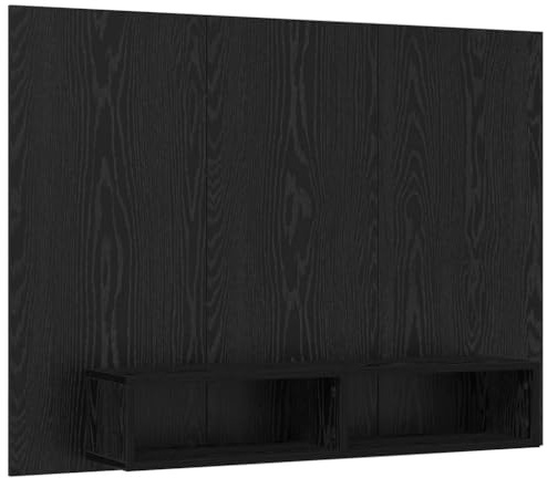 RJPLMFV Meuble TV Mural Bois d'Ingénierie 120 x 23,5 x 90 cm | Étagères intégrées, rangement pour médias, design rustique, assemblage facile