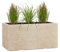 Pflanzwerk® Pot de Fleur Fibre de Verre Tub Antique Sable 40x80x40cm *Jardinière antigel* *Protection UV* *Qualité européenne*