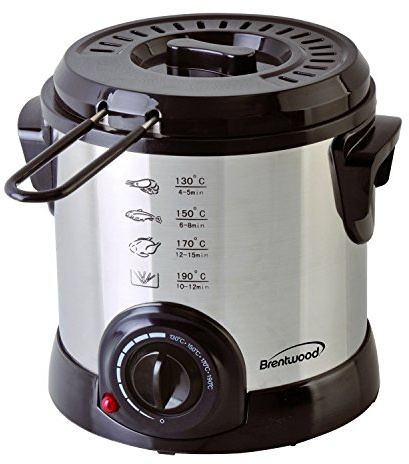 Brentwood DF-701 Electric, 1-Liter, Stainless Steel Deep Fryer, 1 Liter.