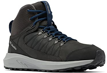 Columbia TRAILSTORM CREST MID WATERPROOF Botas Montaña De Senderismo Y Trekking impermeables Hombre , Negro (Shark x Admiral), 42.5 EU