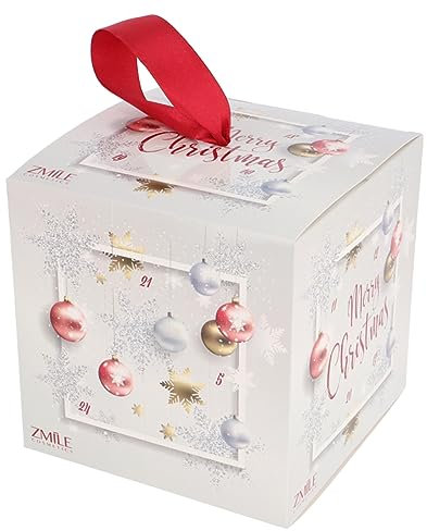 ZMILE COSMETICS Beauty Adventskalender 'Merry Christmas' silver/gold/magenta- 24 Überraschungen zum Schminken und Stylen im trendigen Würfel-Adventskalender mit veganer Kosmetik