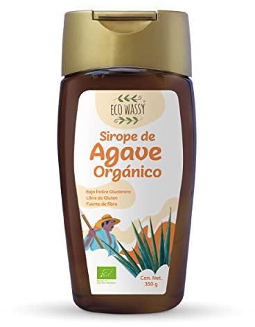 Sirope De Agave Crudo, Endulzante Natural, Orgánico, 100% Puro Y Libre De Gluten. Edulcorante Ecológico Con Bajo Índice Glucémico Y Efecto Saciante
