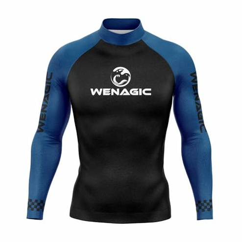 T-shirt à manches longues pour homme - Séchage rapide - Protection UPF 50+ - Compression - Pour la natation, le surf et la plage