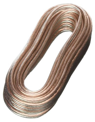 WatioWave Cable de altavoz de 10 m, transparente, rojo, ideal para conexiones de audio y mejorar la calidad de sonido.