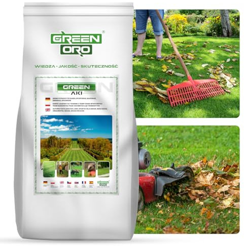 GREEN ORO GREEN AKI 5kg - Fertilizzante autunnale ad alta concentrazione per prato, erba ornamentale e erba delle pampas