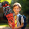 Generisch Schultüte 70 cm passend zum Schulranzen Ergo Cubo Light TaekBärdo für Jungen zum Schulanfang