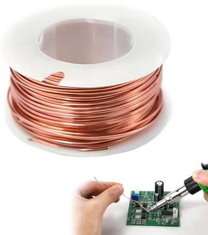 Kupferdraht,Kupferdraht 2mm,Kupferlackdraht,Copper Wire,Emaillierter Kupferdraht,Natürliche Temperaturbewertung,Fur Herstellung Eines Elektromagnet-Motormodells (0,2mm X 10m)