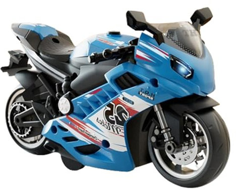 Sound-Licht-Motorrad – Spielzeugmotorrad mit Rückziehmotor, realistischer Motorsound, tolles Motorrad mit Hellen Lichtern, Actionspielzeug für und Mädchen, ideales interaktives Geschenk für Jun