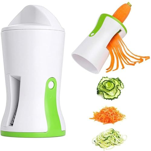 Generico 2 in 1 Spiralizzatore di Verdure, Affettaverdure aSpirale, Tagliapasta per Verdure, Taglia Verdure aSpaghetti per Zucchine, Cetriolo, Patate, CipollaMultifunzione Affetta