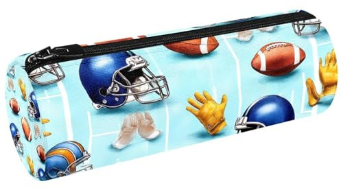 VAPOKF Caschi da football americano, guanti, portapenne, portamonete, trousse per trucchi per studenti, cancelleria, scuola, ufficio
