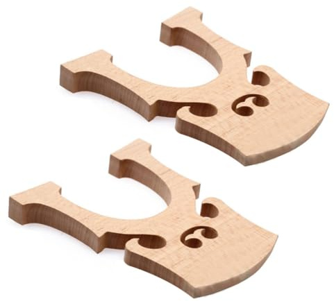 WESIEVYA 2pcs 4/4 Cello Bridge Maple Wood Fitted Bridge Professional Cello Accessories Replacement Parts for Full Size Strings