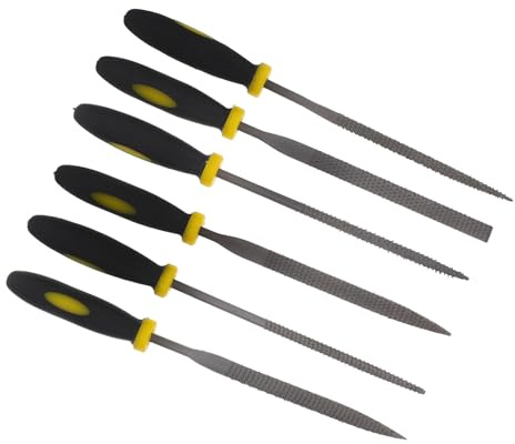 KOMBIUDA 6 Pezzi Raspe Mini per Legno con Impugnature Antiscivolo Comfort Utensili Fai da Te per Modellatura Rapida e Duratura