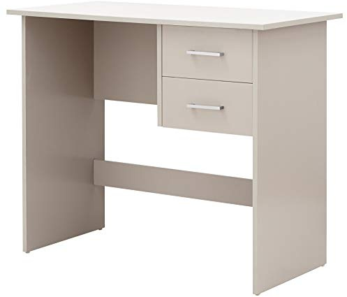 GFW Panama 2 Drawer Desk. Computer Office Desks With Storage Drawers. One Size, Grey