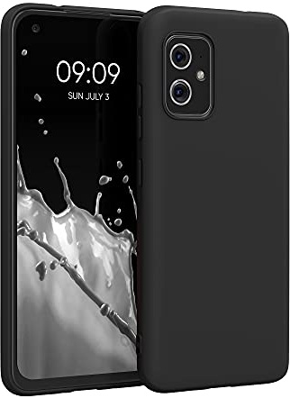 kwmobile Hülle kompatibel mit ASUS Zenfone 8 Hülle - weiches TPU Silikon Case - Cover geeignet für kabelloses Laden - Schwarz matt