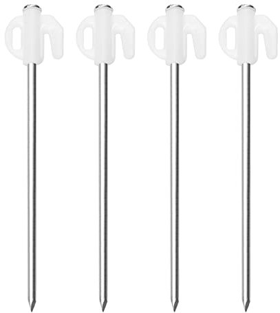 Große, robuste sturmsichere Packung mit rostfreien Zeltheringen - Diese Stahl-Heringe sind ideal für einen harten und felsigen Boden (Größe: A-4)