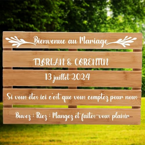 Stickers Personnalisés For Palette De Bienvenue Mariage Décoration Artisanale, Sticker Bienvenue Mariage, Stickers Accessoires Mariage, STICKER Palette Bienvenue Au Mariage, Sticker Personnalisé(Blue)