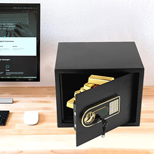 Coffre-fort de 30 l pour la maison - Résistant au feu - Étanche - Porte-monnaie numérique - Coffre-fort pour meubles - Coffre-fort pour munitions, armes, argent liquide, bijoux, documents A4
