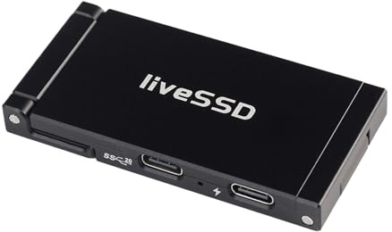 RENICE Professional Prores PSSD 1TB Disco Duro Externo portátil Ultra Compacto, hasta 2000mb/s, para iPhone 15 16 Pro/Pro MAX/Mac/Android, Dos Puertos USB-C, Ideal para Creadores de Contenido y Cine