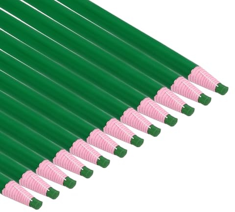 PATIKIL Pennarelli Staccabili, 36pz Matite Cera Grasso Legno per Indumenti in Vetro Pellicola da Disegno Carta Vinile Metallo, Verde