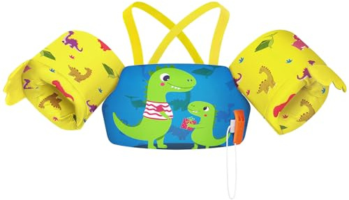 HeySplash Kids Swim Vest, Toddler Swimming Float Training Buoyancy Aid 22-44lbs, Float Jacket Swimming with Adjustable Shoulder Strap, Water Wing Puddle Sea Beach Lake Jumper for Girl Boy