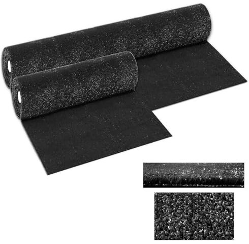 Césped sintético negro 7 mm decorativo al metro altura 200 cm alfombra césped a medida césped