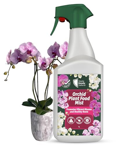 Orchid Plant Food Mist 1L | Promotes Vibrant Blooms and Healthy Roots | Organic Seaweed Formula | Ideal for Indoor and Outdoor Orchids | Easy-To-Use Spray for Houseplants | Natural Orchid Fertiliser