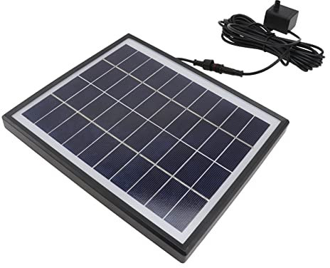 Yardwe Schwimmende Springbrunnenpumpe solarbrunnen solarbrunnem Solar Waterfall Solarpanel Wasserspiel Wasserpumpen tauchfähig im Freien Vogeltränkebrunnenpumpe solare Wasserpumpe Black