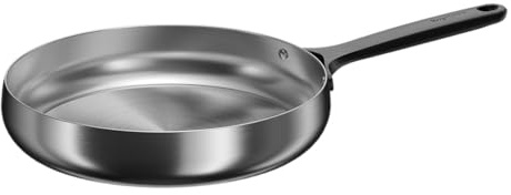 Berghoff Home Padella in acciaio inox, 28 cm, senza PFAS – Padella universale per tutti i piani cottura, adatta a induzione, padella nera – frying pan