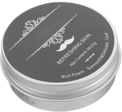 Hohopeti Jabón de Afeitar Excelente Efecto de Limpieza y Aceite Esencial para Barba de Hombres Portátil Adecuado para Uso en Viajes