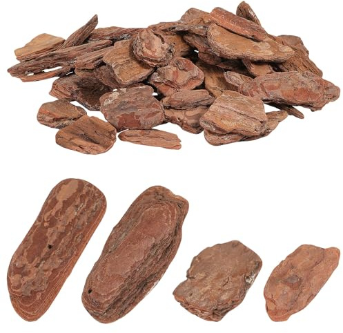 Beavorty Reptile Box Landscaping Material Pine Bark Chips 500g Pack Natural Wood Environment Decoration for Tortoise and Reptiles Breeding Enclosure