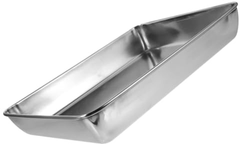 RUNROTOO Stainless Steel Bird Bath Basin for Bird Cage with Deep Design, Splash-proof and Safe to Use, Pigeon Bath Tub and Small Pet Bathing Accessory