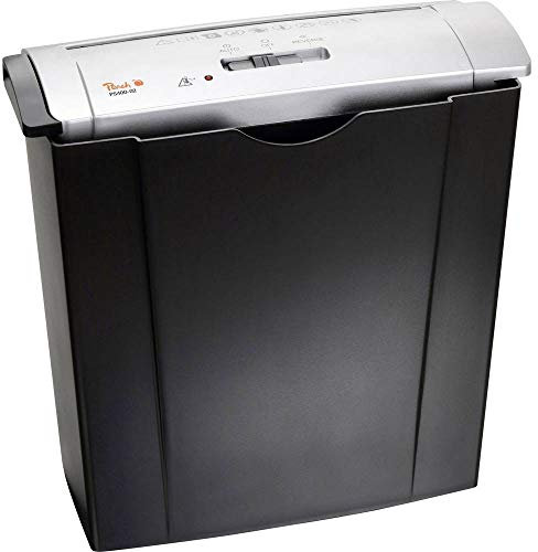 Peach Streifenschnitt Aktenvernichter - 6 Blatt - 8 Liter - 7 mm Streifenbreite (P-1) - Lange Haltbarkeit und viele Funktionen - silber - PS400-02