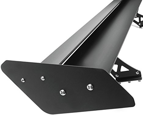 Areyourshop Universell aluminium justerbar dubbeldäck GT bakspoiler svart