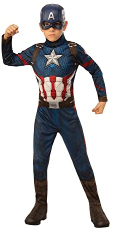 Rubies Official Marvel Avengers Endgame Captain America Classic Childs Costume, Kids Superhero Fancy Dress Halloween, Size 9-12