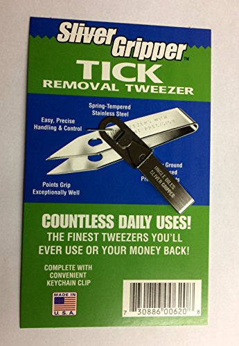 Sliver Gripper Pinzas para quitar garrapatas y tarjeta de identificación