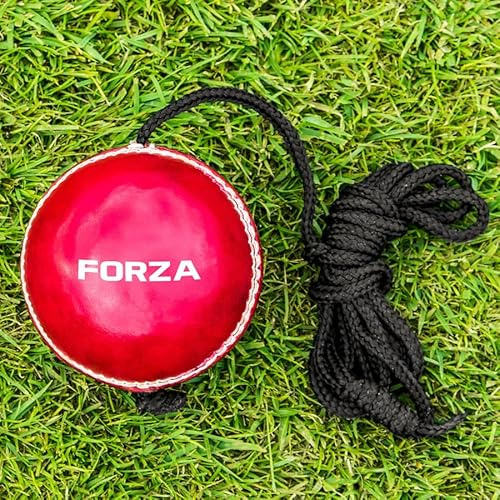 Fortress - Pelotas de Cricket de Cuerda - Desarrolla Habilidades de coordinación Mano-Ojo [2 Estilos], Bola de Piel.