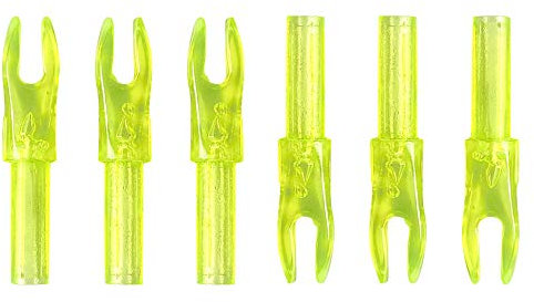 SHARROW 100pcs Pfeilnocke Pfeil Nocken Arrow Nocks Kunststoffnocke für ID 4.2mm Pfeilschäfte Carbonpfeil End Zubehör (Gelb)