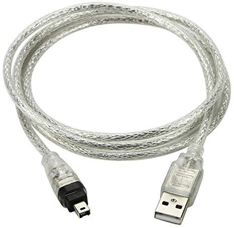 cablecc USB-Stecker auf Firewire IEEE 1394 4-poliger iLink-Stecker, Adapterkabel für Sony DCR-TRV75E DV