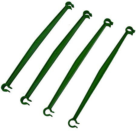Mokyler Rankgitterverbinder, 36 Stück Gartenpfahlarme 30 cm Kunststoff Verbindungsstange mit 2 Schnallen für 11 mm Durchmesser Pflanzstäbe