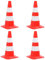 vidaXL Set Coni Segnaletici Stradali Riflettenti 4pz Rosso Bianco 50cm