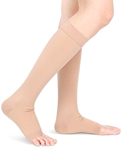 Yosoo Health Gear Chaussettes Compression 20-30mmHg, Bout Ouvert