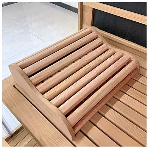 amocane Cedar Sauna Headrest Pillow for Sauna Room, Sauna Accessories for Any Barrel or Infrared Sauna, Non-Toxic, Comfortable S-Shape Design (15.75 x 13.38 x 4.72)