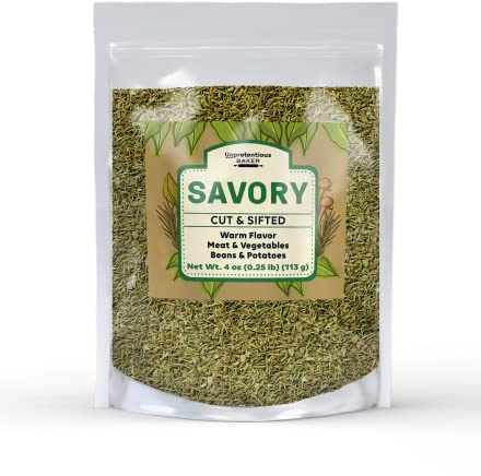 Unpretentious Savory, 4 oz, Cut & Sifted, Thyme-Like Flavor, Meat & Vegetables